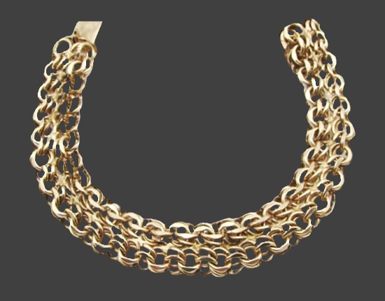 12 K gold filled quad link bracelet