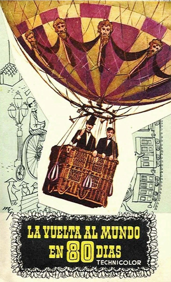 1956 movie poster 'Around the World in 80 Days'