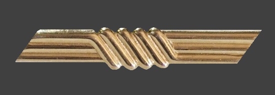 1985 gold tone bar brooch
