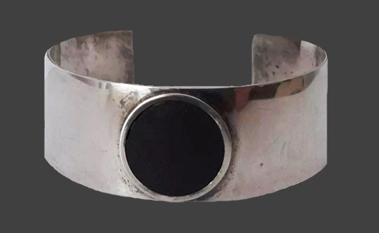 925 sterling silver and ebony cuff bracelet