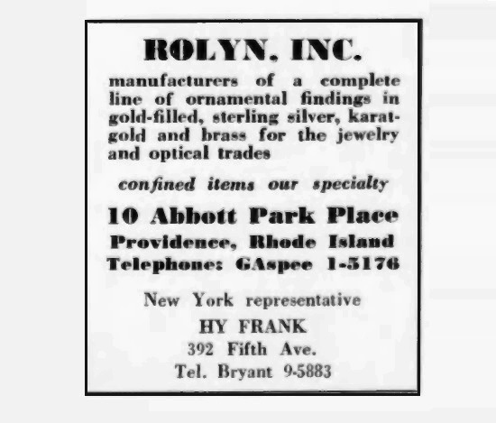 Ad in Jewelers' Circular-Keystone Directory Issue, June 20, 1961