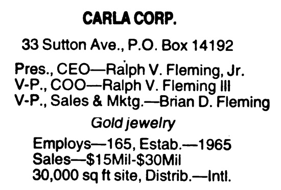 Carla Corp., since 1965