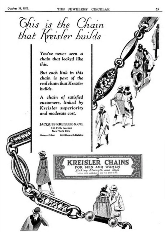 Jewelers' Circular Keystone, 1923 ad