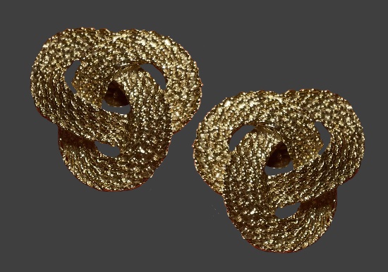 Rope texture gold tone shoe clips