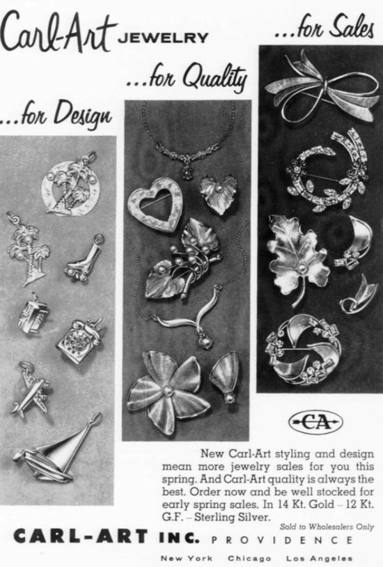 12-14 K gold jewelry, 1960 ad