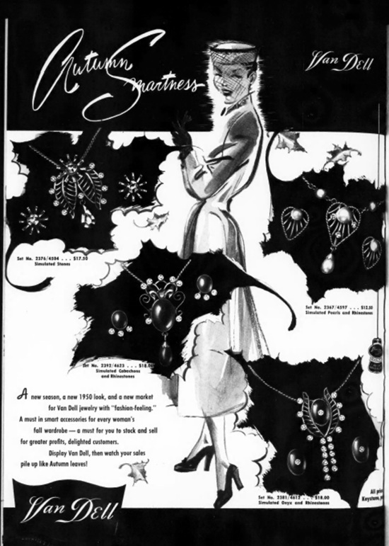 Autumn Smartness by Van Dell, 1950 September ad