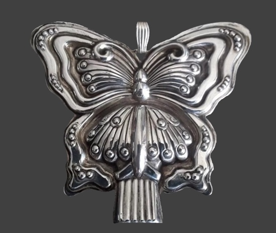Butterfly Whistle sterling silver pendant