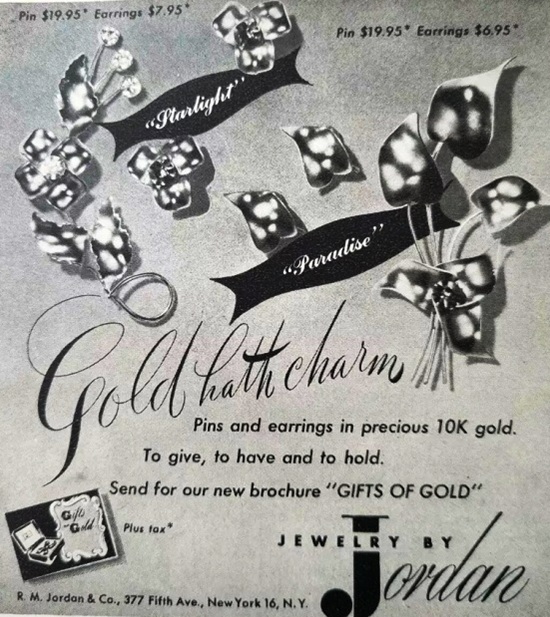 Fashion magazine ad, 1945