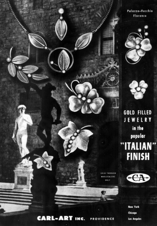 Gold filled jewelry, 1958 ad