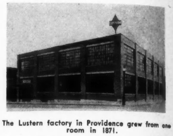 Located in Providence Lustern Factory