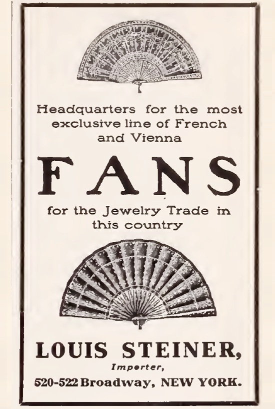 Louis Steiner Fans, 1904 ad