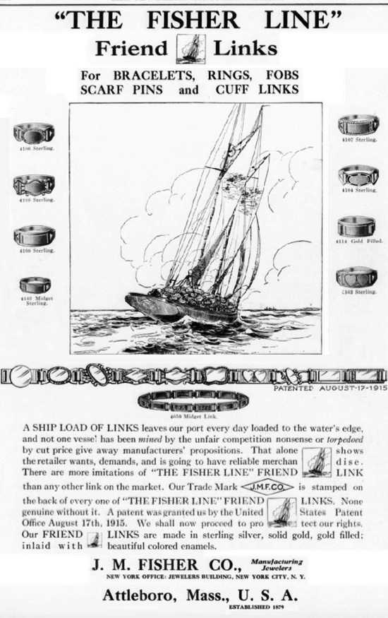 The Fisher Line, 1915 ad