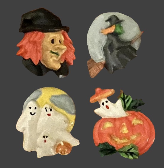 Halloween theme handpainted button covers