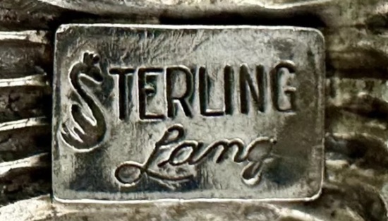 Maker's mark includes Sterling Lang, where S is swan - company's logo