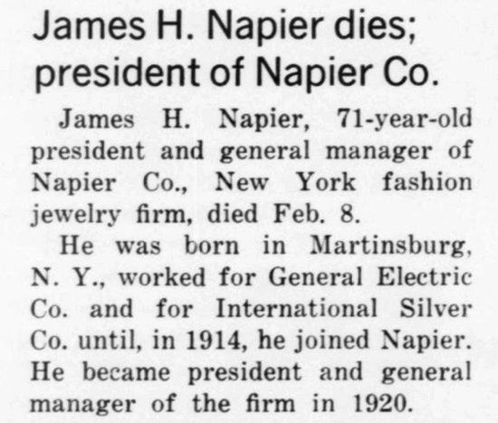 March 1960 obituary