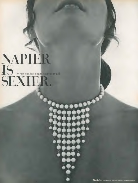 Napier necklace 1970s Vogue ad