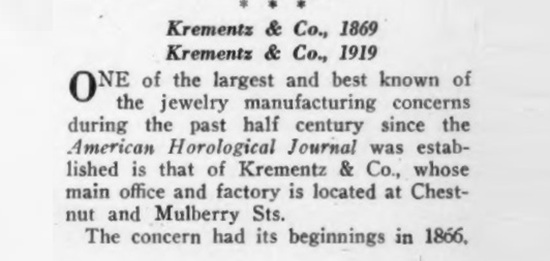 Notice on 50th anniversary, February 1919
