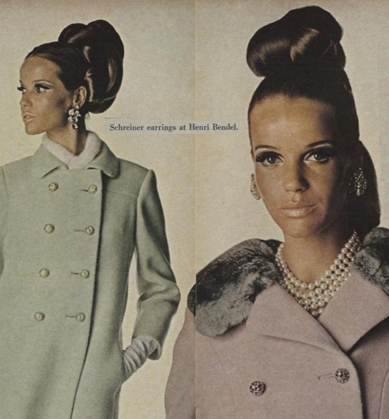1960s Vogue ad, earrings by Schreiner