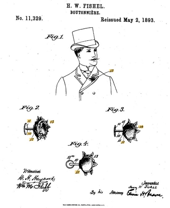 Boutonniere 1893 patent