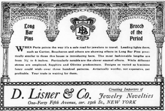 D. Lisner & Co, 1910 ad