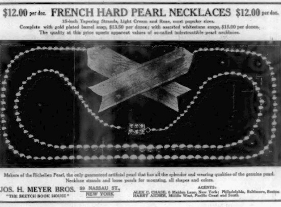 May 1912 ad Richelieur pearl necklace