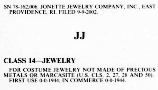 JJ Trademark since 1944