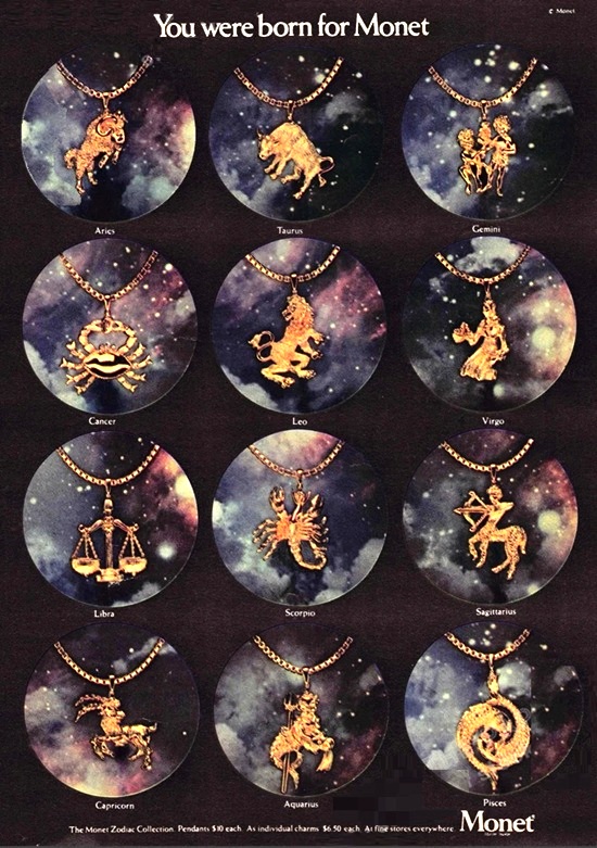 Zodiac Signs by Monet, 1977 ad