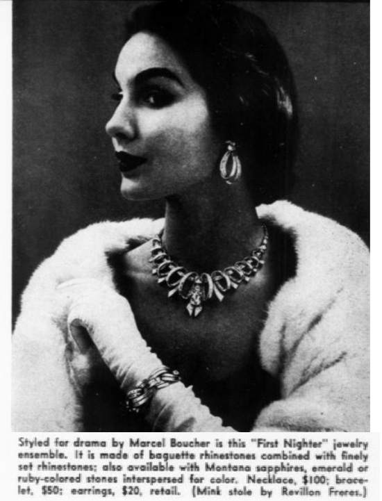First Nighter jewelry November 1954 ad