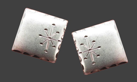Engraved sterling silver cufflinks