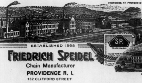Established in 1868 Friedrich Speidel Chain Manufacturer, July 1912 ad