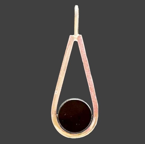 Onyx sterling silver pendant