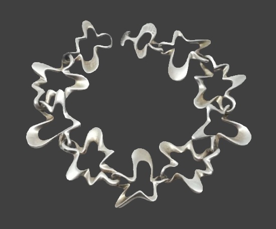 Splash design sterling silver bracelet. Henning Kopel for Georg Jensen