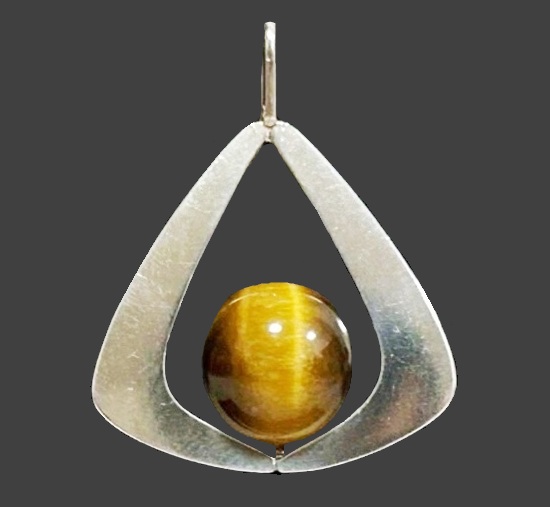Tiger's Eye sterling silver pendant