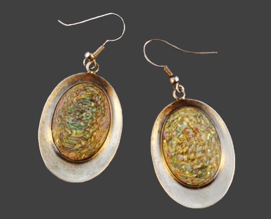 Abalone sterling silver earrings