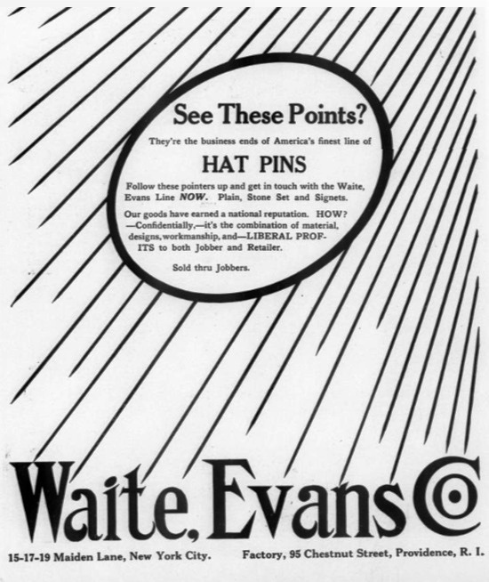 America's finest line of hat pins, January 1914