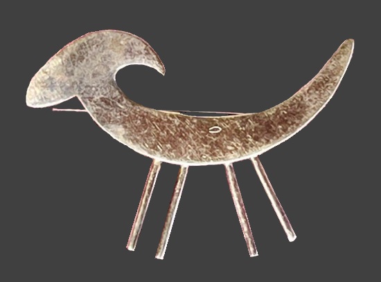 Animal sterling silver brooch