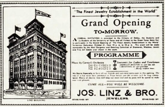 Announcement of opening of the seven-story Linz Building, 1899 (2)