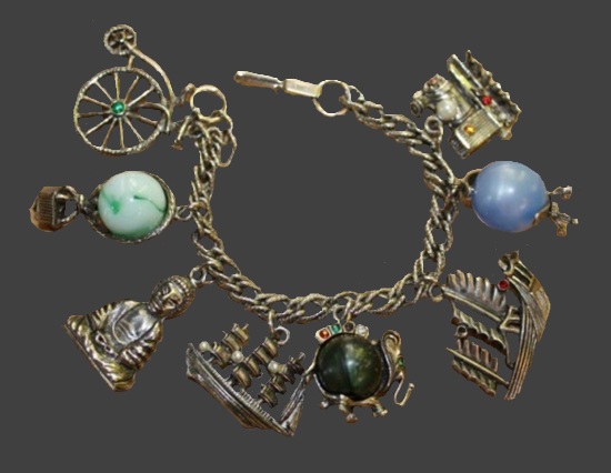 Around the World in 80 Days bracelet with charms