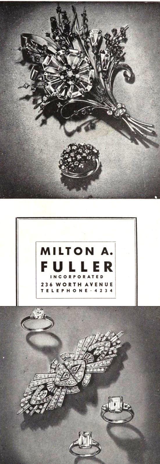 Art Deco pieces, February 1945 ad