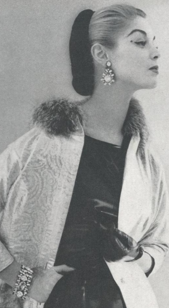 Schreiner Bracelet and earrings, Vogue November 1954