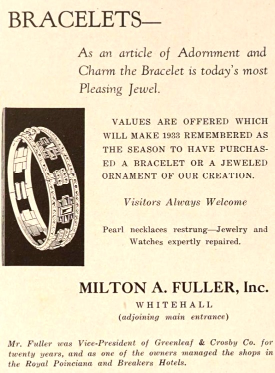 Bracelets, February 1933 ad