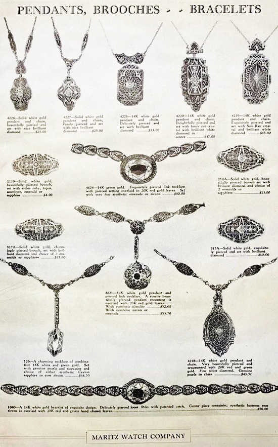Bracelets, pendants, brooches