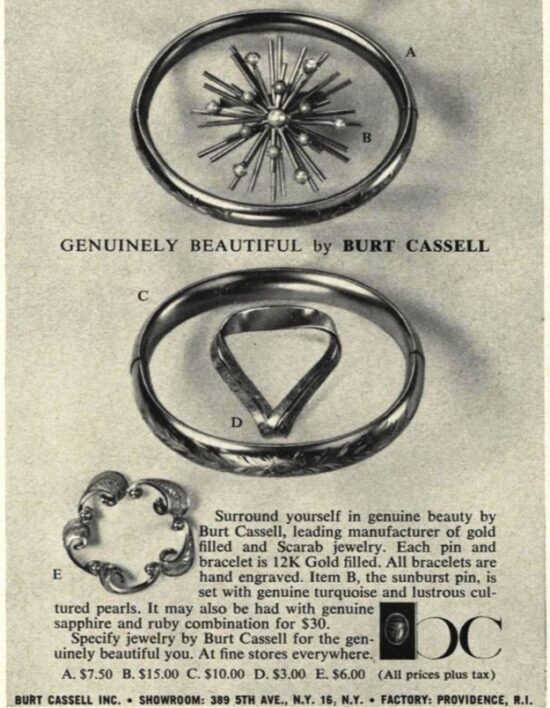 Burt Cassell Costume Jewelry