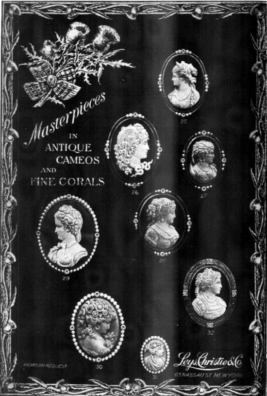 Cameo pins, September 1922 ad
