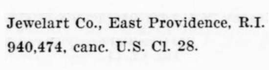 Cancelled in November 1978, Official Gazette of the United States Patent and Trademark Office