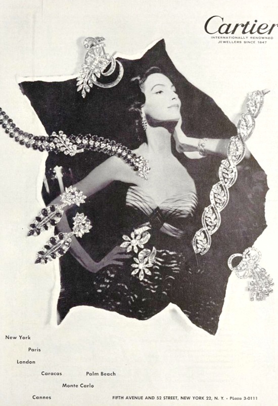 Cartier Palm Beach Life February 1956 ad
