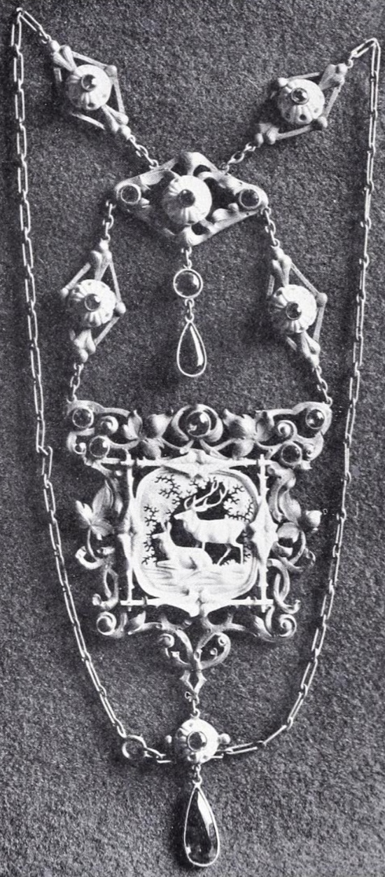Carved ivory necklace, 1897