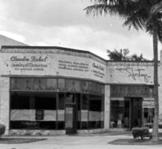 Claudia Fishel 'Jewelry of Distinction' store in Miami Beach, Florida, 1940s