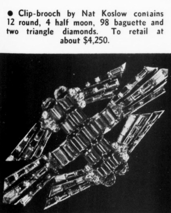 Clip-brooch of diamonds, September 1937 ad