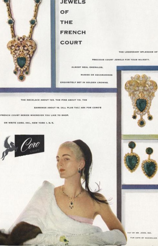Coro Jewels of the Court, Vogue September 1949 ad